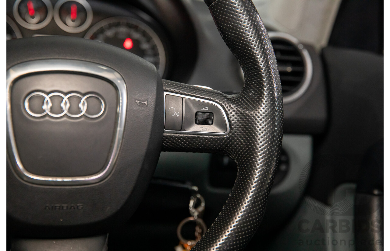 12/2009 Audi A3 Sportback 2.0 TFSI Quattro AMB 8P MY10 5d Hatchback Deep Green Pearl Turbo 2.0L