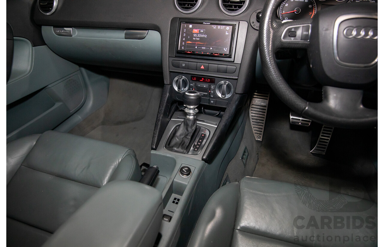 12/2009 Audi A3 Sportback 2.0 TFSI Quattro AMB 8P MY10 5d Hatchback Deep Green Pearl Turbo 2.0L