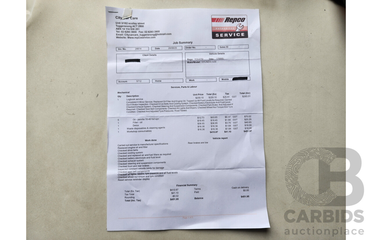 4/2015 Hyundai Ix35 Active (fwd) LM SERIES II 4d Wagon Grey 2.0L