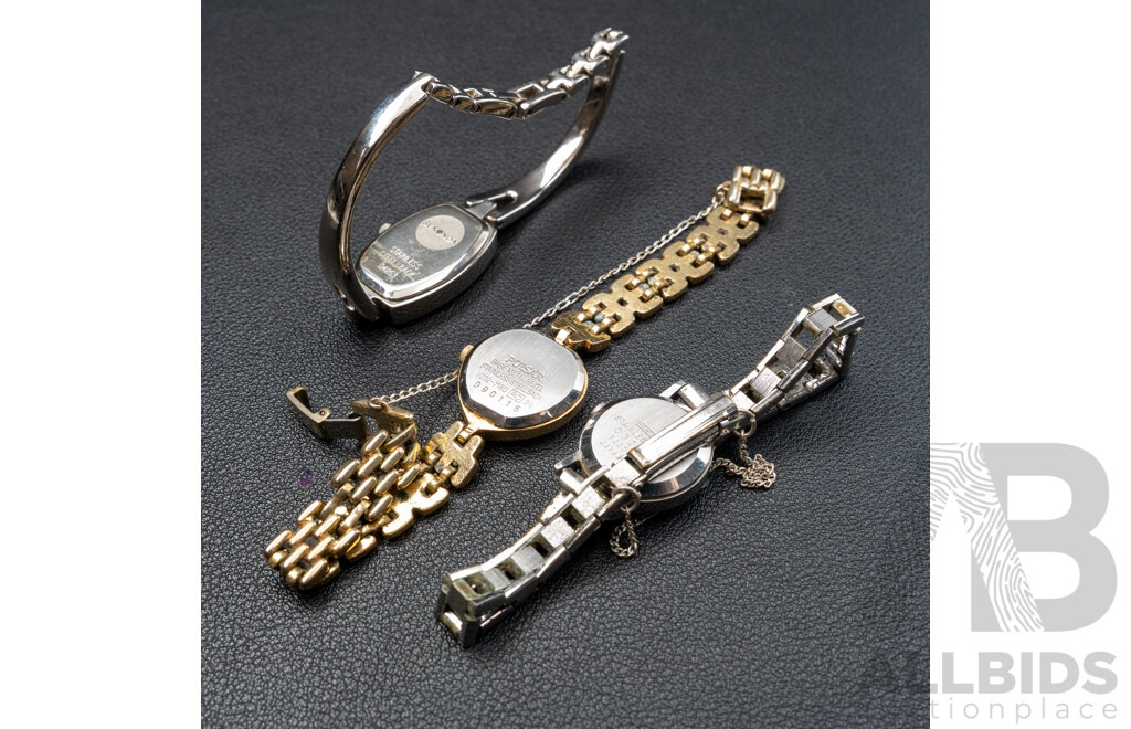 Collection of (3) Ladies Petite Dress Watches - Pulsar, Seconda, Seiko