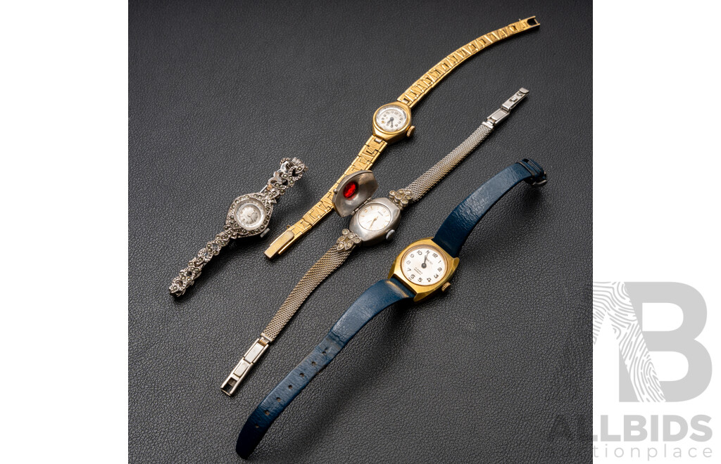Collection of (4) Vintage Ladies Watches - Farren Price, Proctor, Trelawn, Giroxa