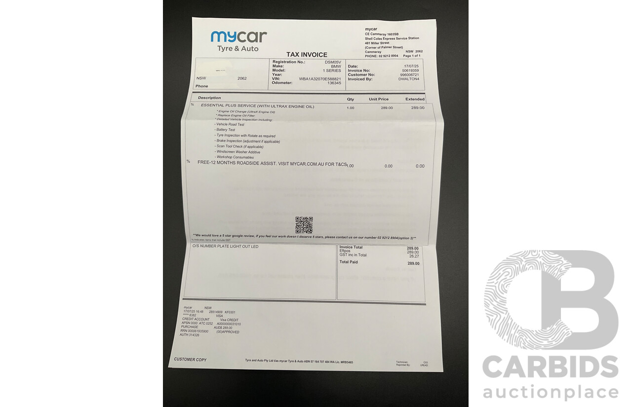 3/2012 BMW 118i Urban F20 5d Hatchback Midnight Blue Metallic Turbo 1.6L