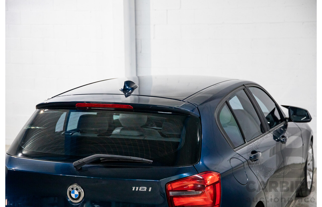 3/2012 BMW 118i Urban F20 5d Hatchback Midnight Blue Metallic Turbo 1.6L