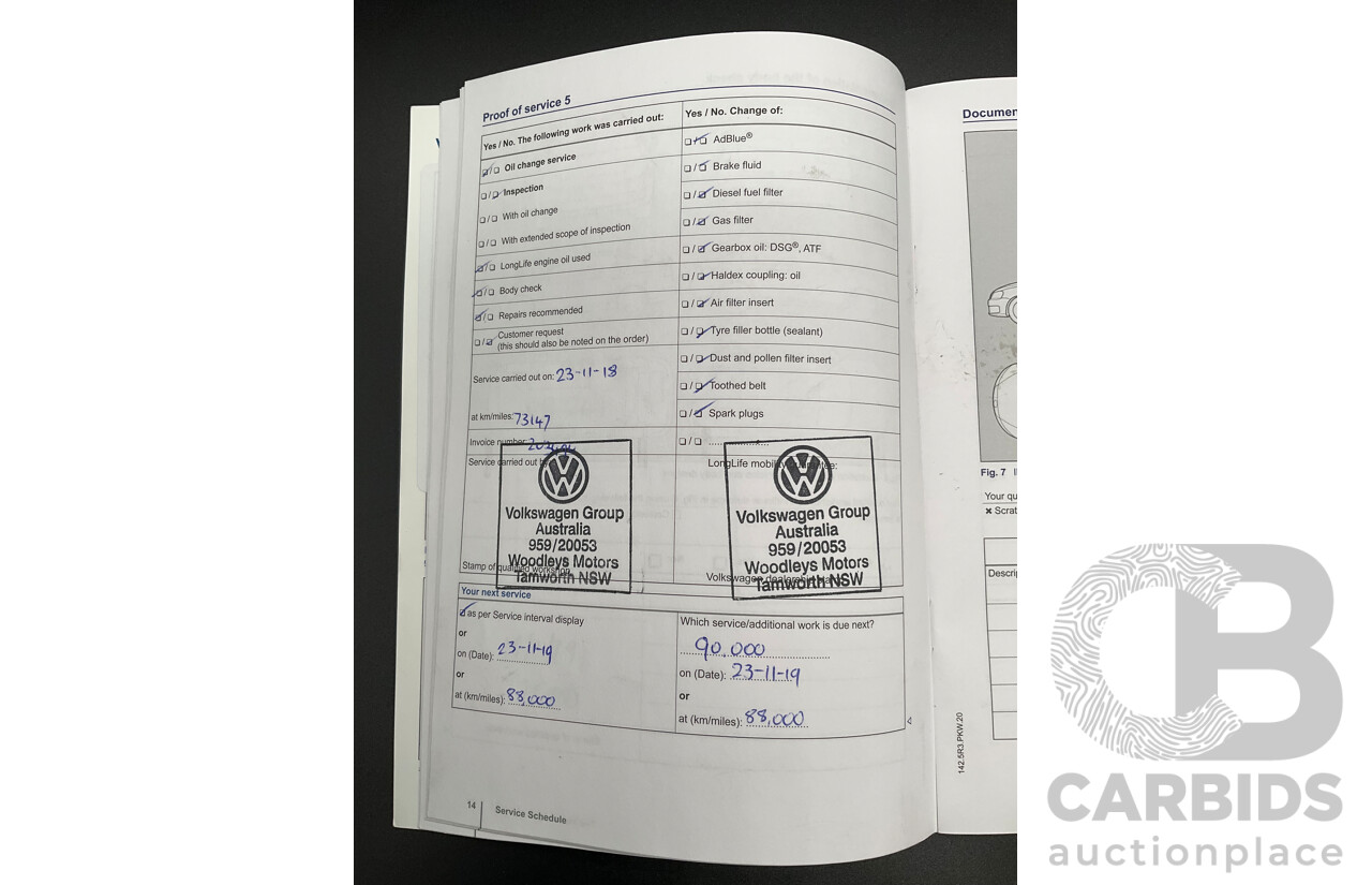 7/2014 Volkswagen Golf 90 TSI Comfortline AU MY14 4d Wagon Pure White Turbo 1.4L