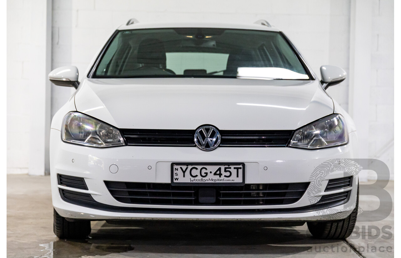 7/2014 Volkswagen Golf 90 TSI Comfortline AU MY14 4d Wagon Pure White Turbo 1.4L