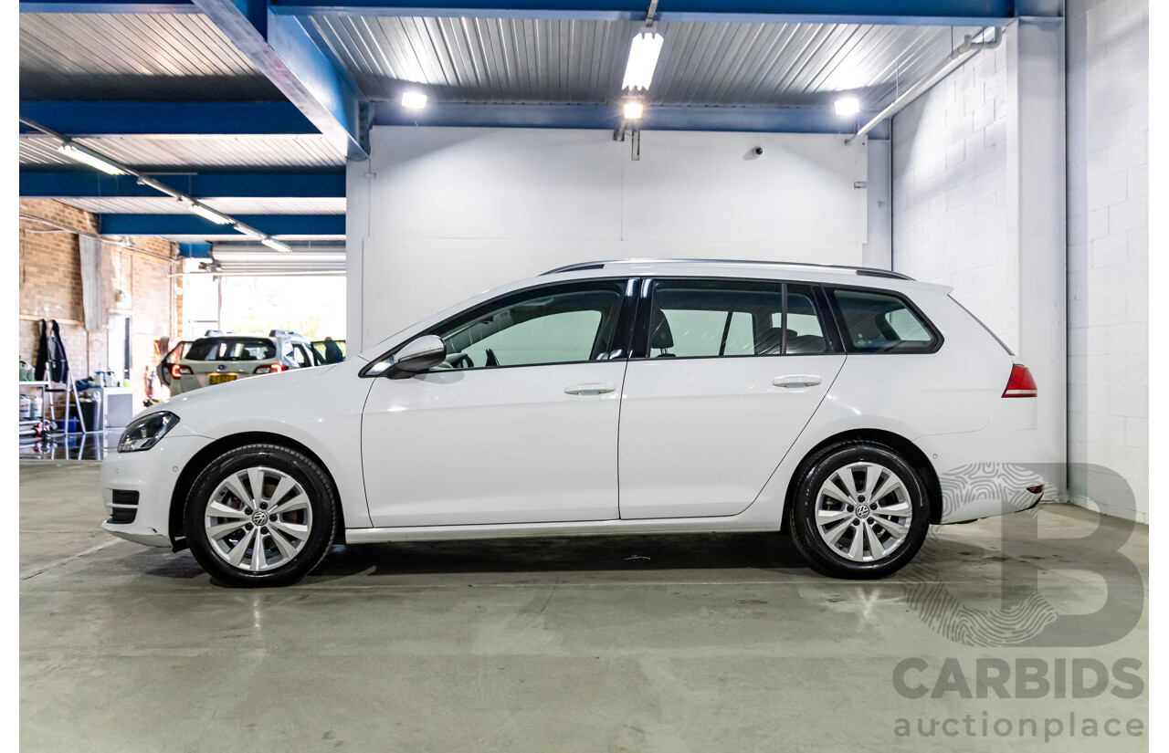 7/2014 Volkswagen Golf 90 TSI Comfortline AU MY14 4d Wagon Pure White Turbo 1.4L