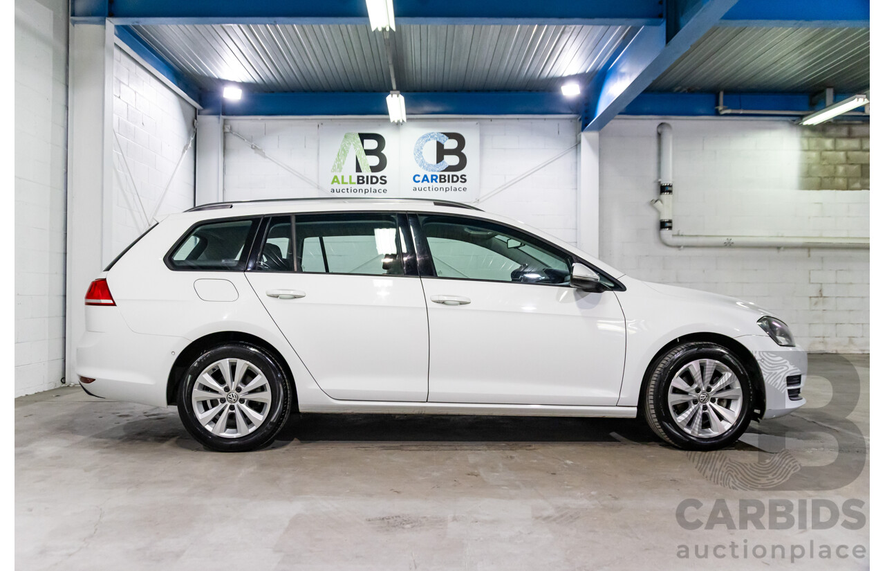7/2014 Volkswagen Golf 90 TSI Comfortline AU MY14 4d Wagon Pure White Turbo 1.4L