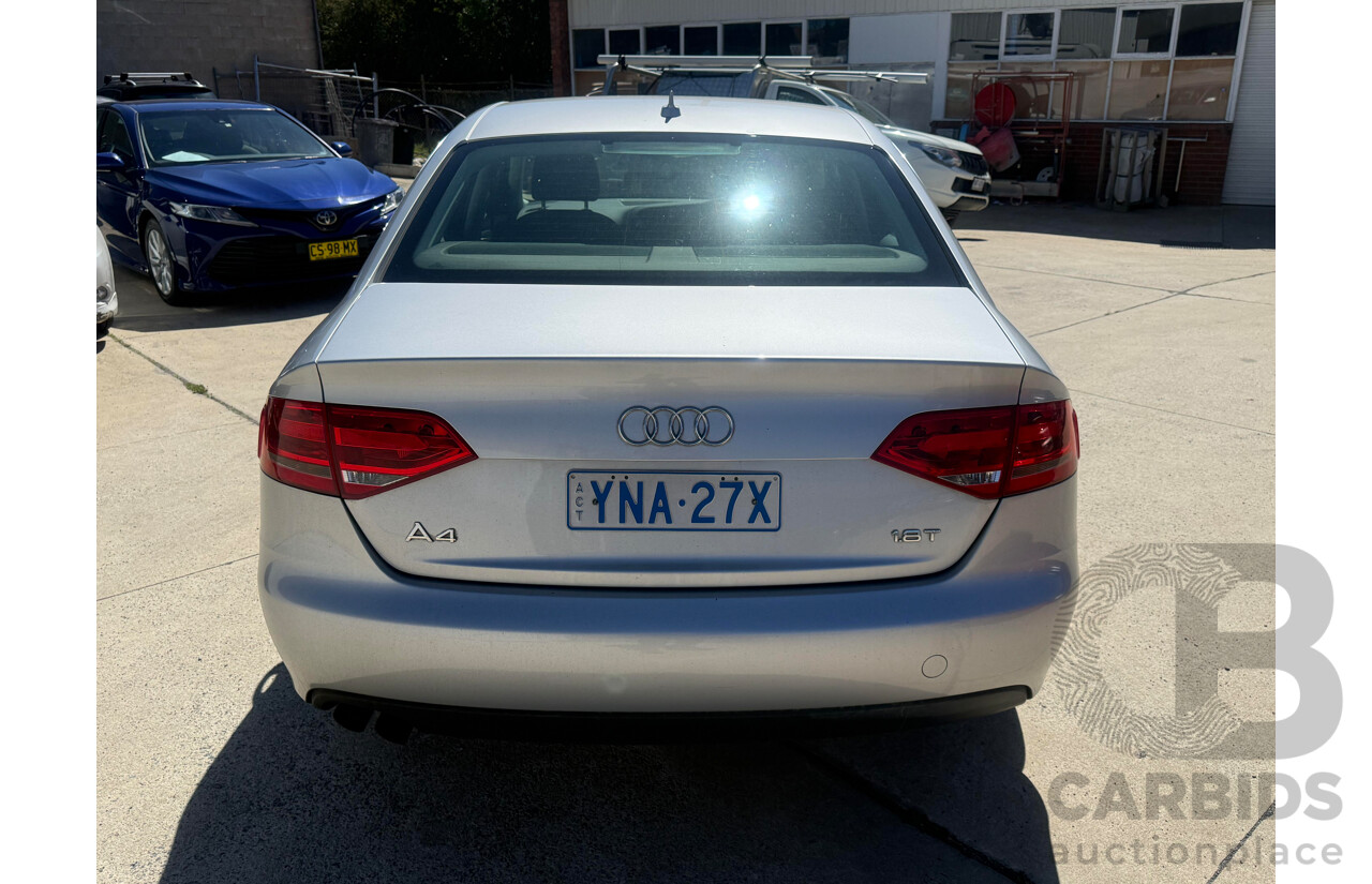 8/2010 Audi A4 1.8 TFSI B8 (8K) 4d Sedan Silver 1.8L