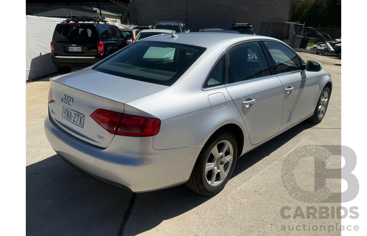 8/2010 Audi A4 1.8 TFSI B8 (8K) 4d Sedan Silver 1.8L