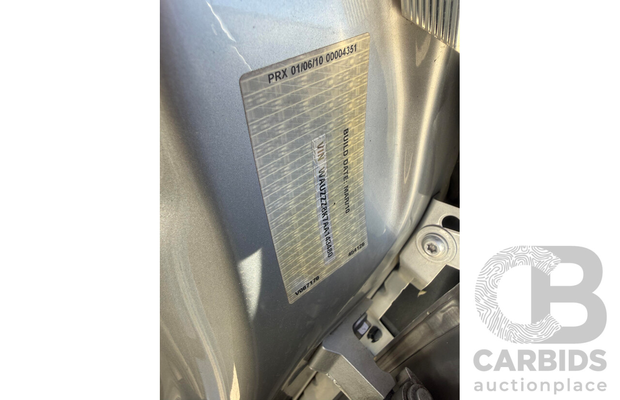 8/2010 Audi A4 1.8 TFSI B8 (8K) 4d Sedan Silver 1.8L