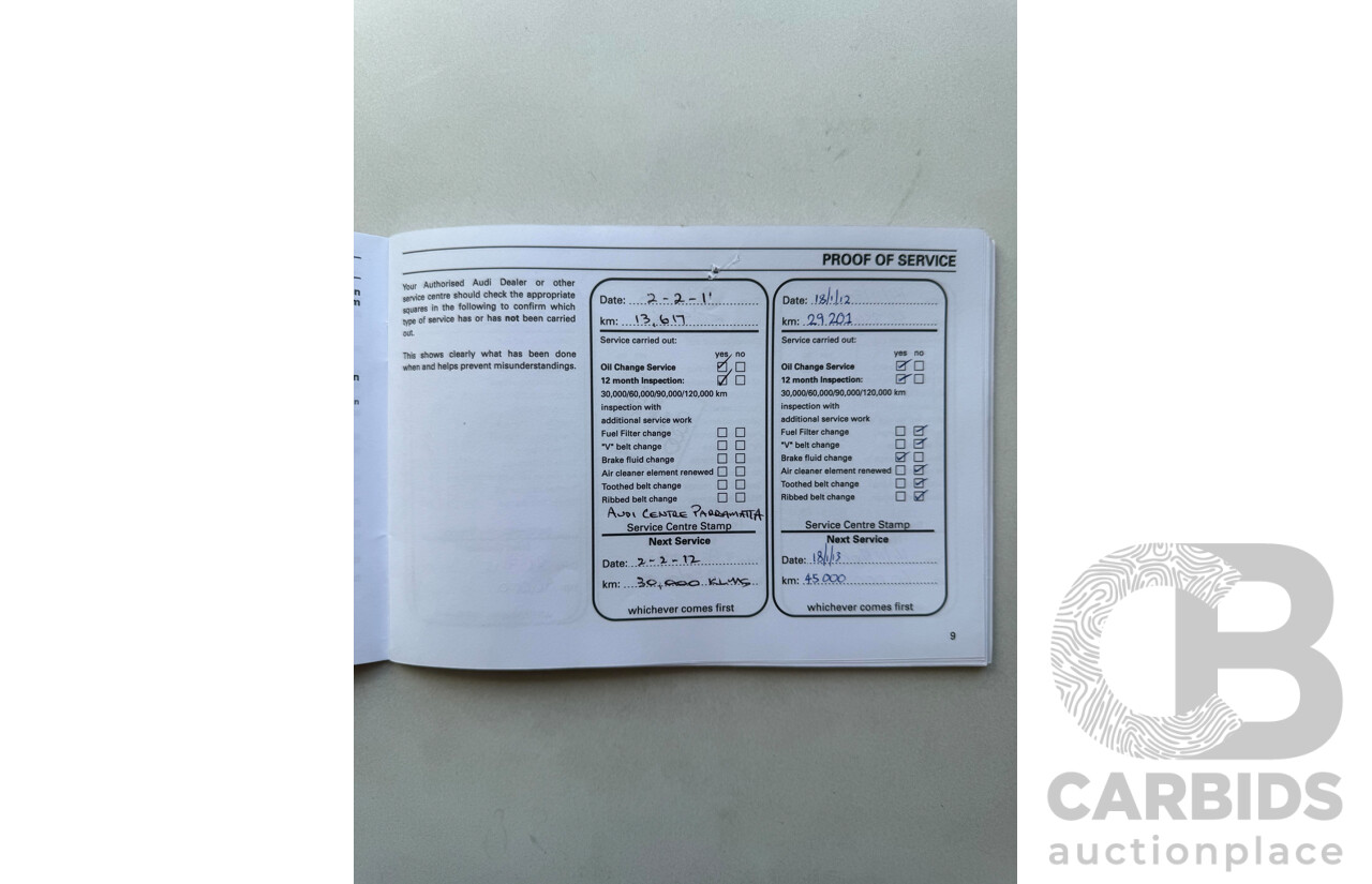 8/2010 Audi A4 1.8 TFSI B8 (8K) 4d Sedan Silver 1.8L