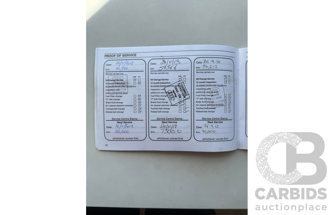 8/2010 Audi A4 1.8 TFSI B8 (8K) 4d Sedan Silver 1.8L