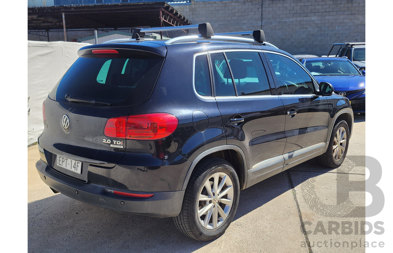 12/2014 Volkswagen Tiguan 130 TDI (4x4) 5NC MY15 4d Wagon Black 2.0L