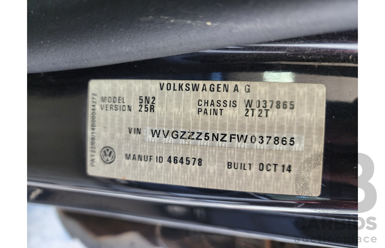 12/2014 Volkswagen Tiguan 130 TDI (4x4) 5NC MY15 4d Wagon Black 2.0L