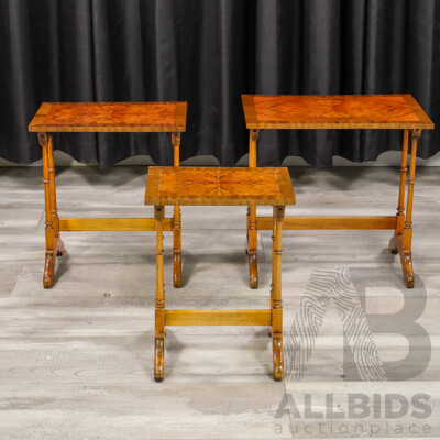 Nest of Three Edwardian Side Tables by Beard Watson