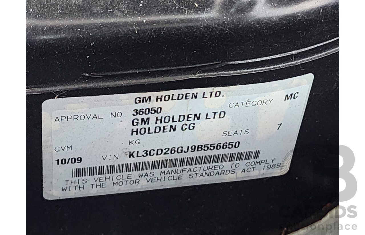 10/2009 Holden Captiva CX (4x4) CG MY09 4d Wagon Black 3.2L