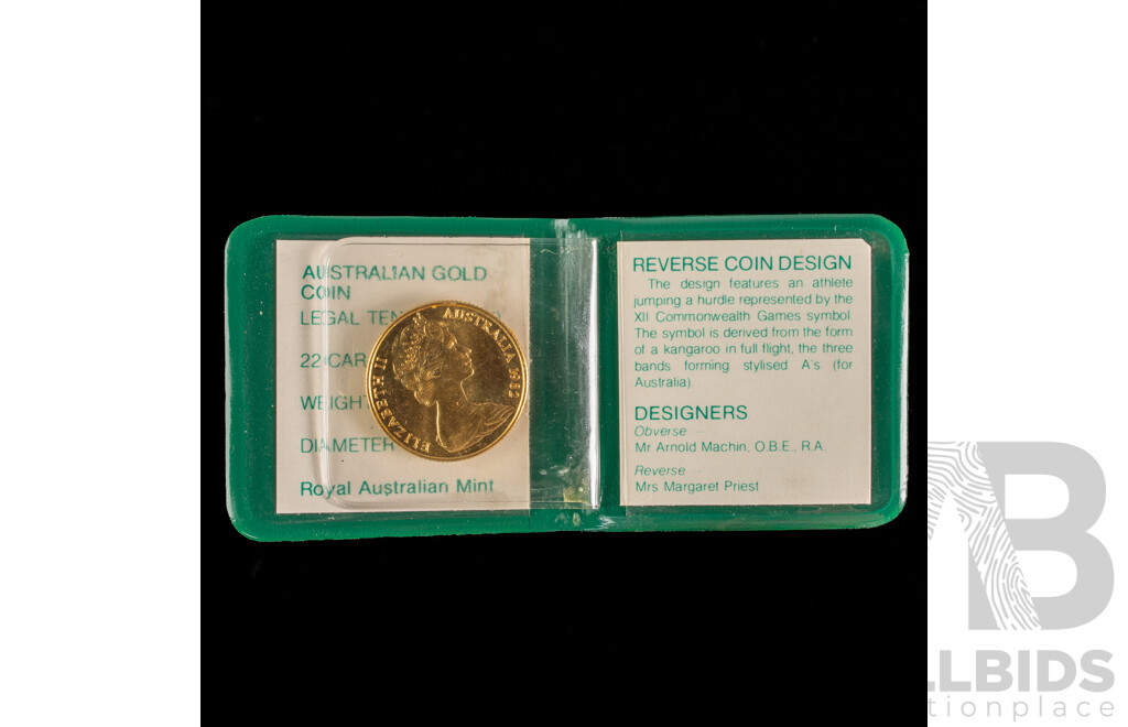Australian RAM 1982 Gold Two Hundred Dollar Proof Coin, XII Commonwealth Games .916