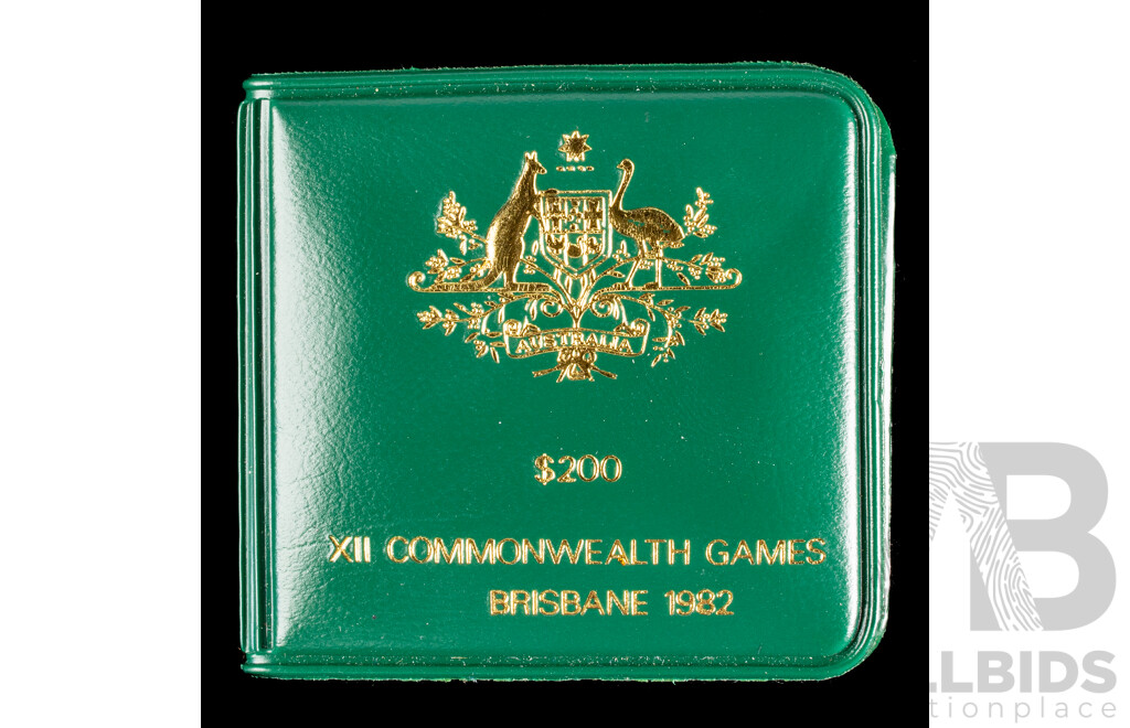 Australian RAM 1982 Gold Two Hundred Dollar Proof Coin, XII Commonwealth Games .916