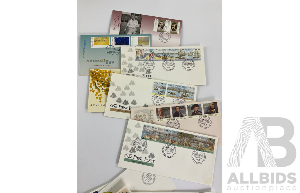 Album of Iternational Stamps Including Australia, Iran, USA, Denmark,United Kingdom, Sweden, Australian First Day Covers, 1956 Olympics, 1966 Decimal Currency, 1970 Cook Bicentenary, Aust Bicentennial 1972 Twenty Five Pence Coin