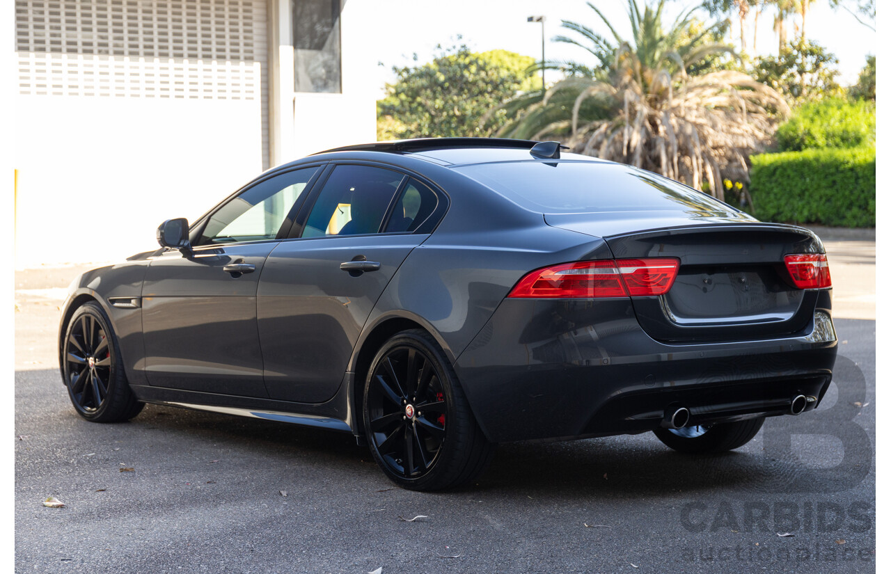 03/2018 Jaguar XE S 35t (280kW RWD) MY18 4d Sedan Carpathian Grey Metallic Supercharged V6 3.0L