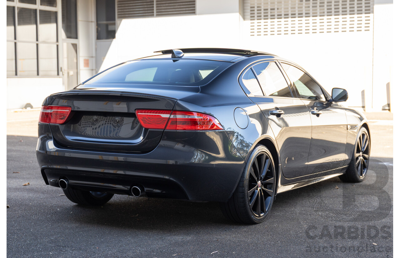03/2018 Jaguar XE S 35t (280kW RWD) MY18 4d Sedan Carpathian Grey Metallic Supercharged V6 3.0L