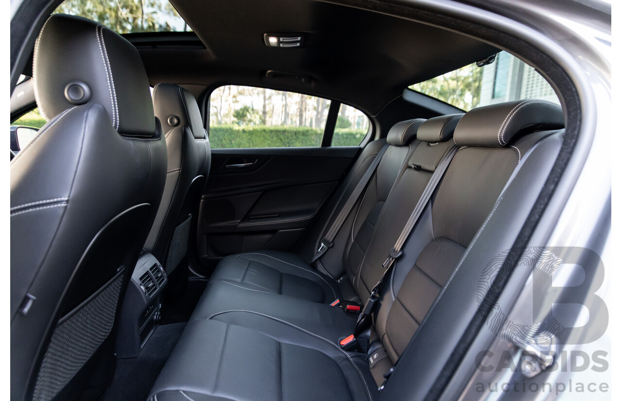 03/2018 Jaguar XE S 35t (280kW RWD) MY18 4d Sedan Carpathian Grey Metallic Supercharged V6 3.0L
