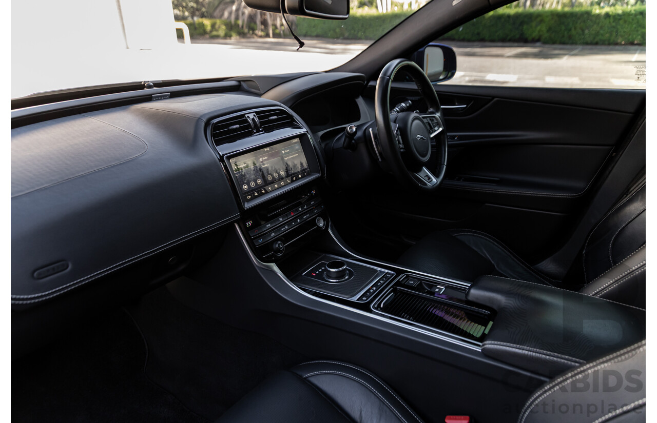 03/2018 Jaguar XE S 35t (280kW RWD) MY18 4d Sedan Carpathian Grey Metallic Supercharged V6 3.0L