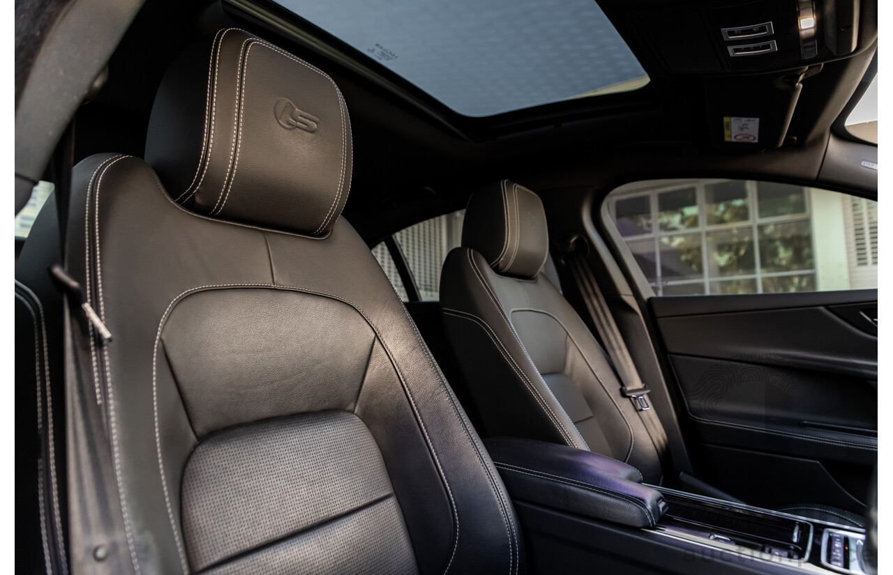 03/2018 Jaguar XE S 35t (280kW RWD) MY18 4d Sedan Carpathian Grey Metallic Supercharged V6 3.0L