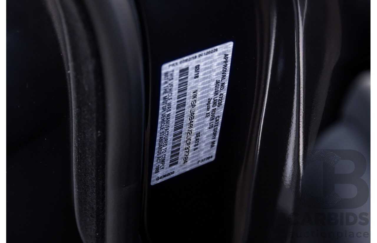 03/2018 Jaguar XE S 35t (280kW RWD) MY18 4d Sedan Carpathian Grey Metallic Supercharged V6 3.0L