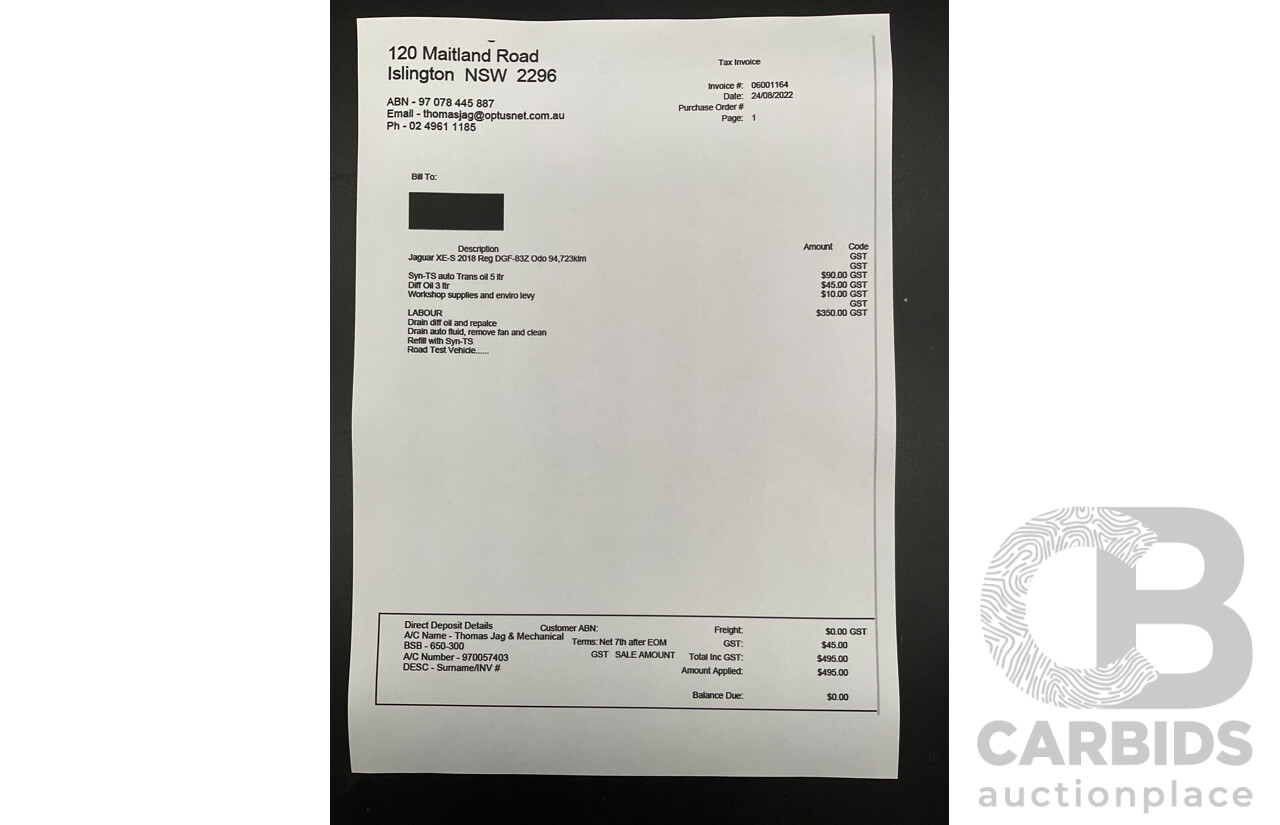 03/2018 Jaguar XE S 35t (280kW RWD) MY18 4d Sedan Carpathian Grey Metallic Supercharged V6 3.0L