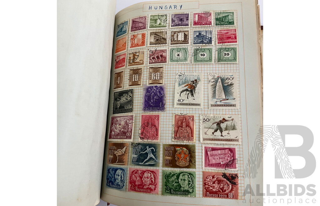 Album of Antique and Vintage International Stamps Including Australian Predecimal/Colonial, New Zealand, Austria, Belgium, Canada, China, Denmark, France, Germany, Britain, Holland, Japan, USA and More