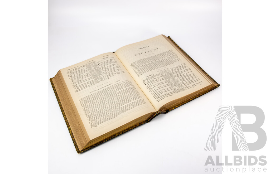 Antique Leather Bound 'The Imperial Family Bible Containing the Old and New Testaments with Notes...' Published by Blackie & Son, Paternoster Row, London; Glasgow and Edinburgh, circa 1860