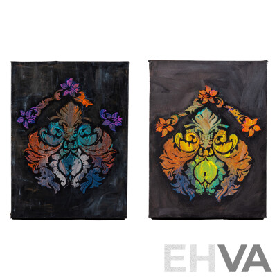 Martha Catalina Flores (20th Century, Mexican), Fleur De Lis Bouquet, Pair of Lovely Original Oil on Canvas, 30 x 23 cm (2) Martha Catalina Flores (20th Century, Mexican), Fleur De Lis Bouquet, Pair of Lovely Original Oil on Canvas, 30 x 23 cm (2)