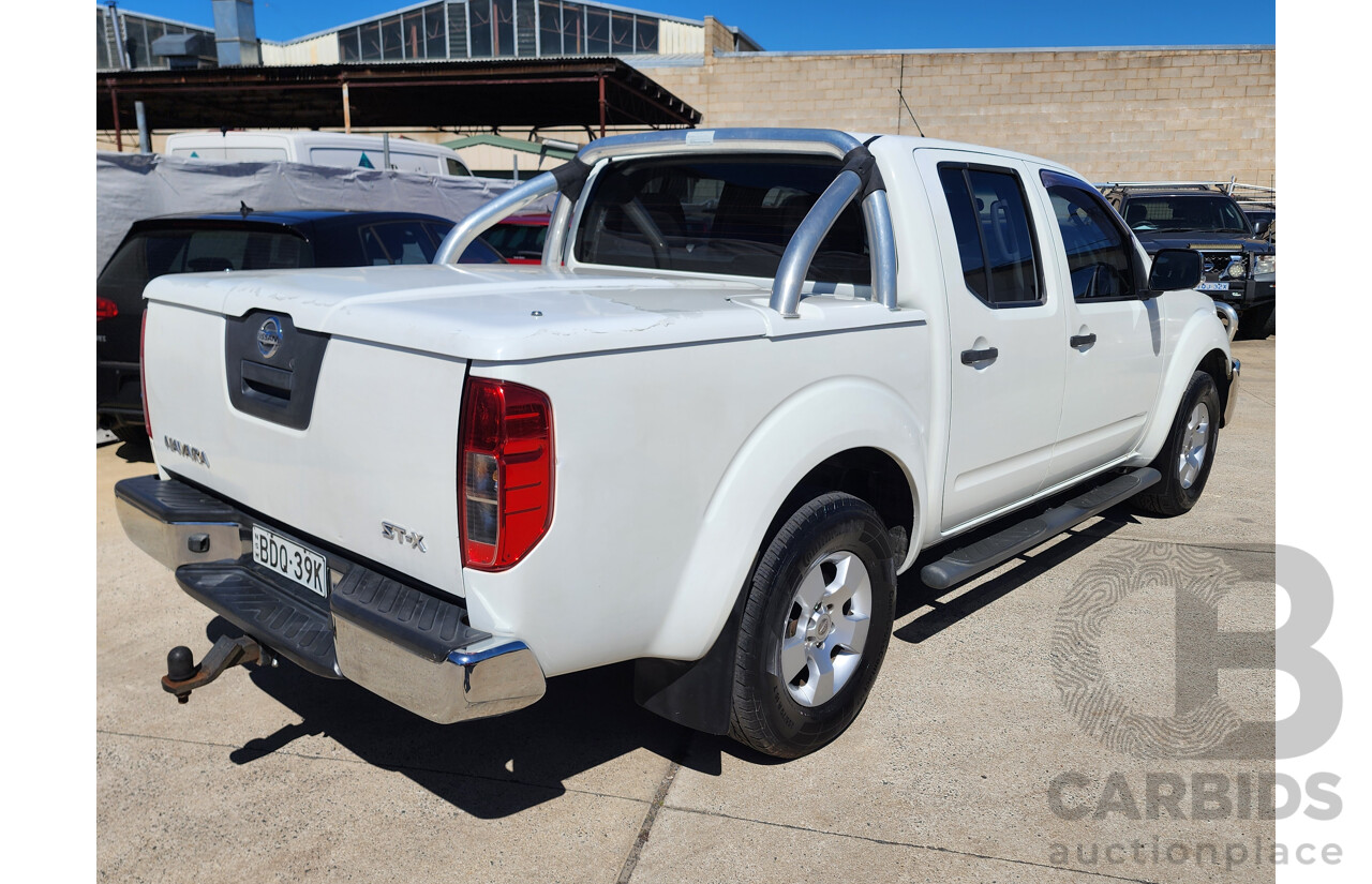 11/2007 Nissan Navara ST-X (4x4) D40 Dual Cab P/Up White 2.5L