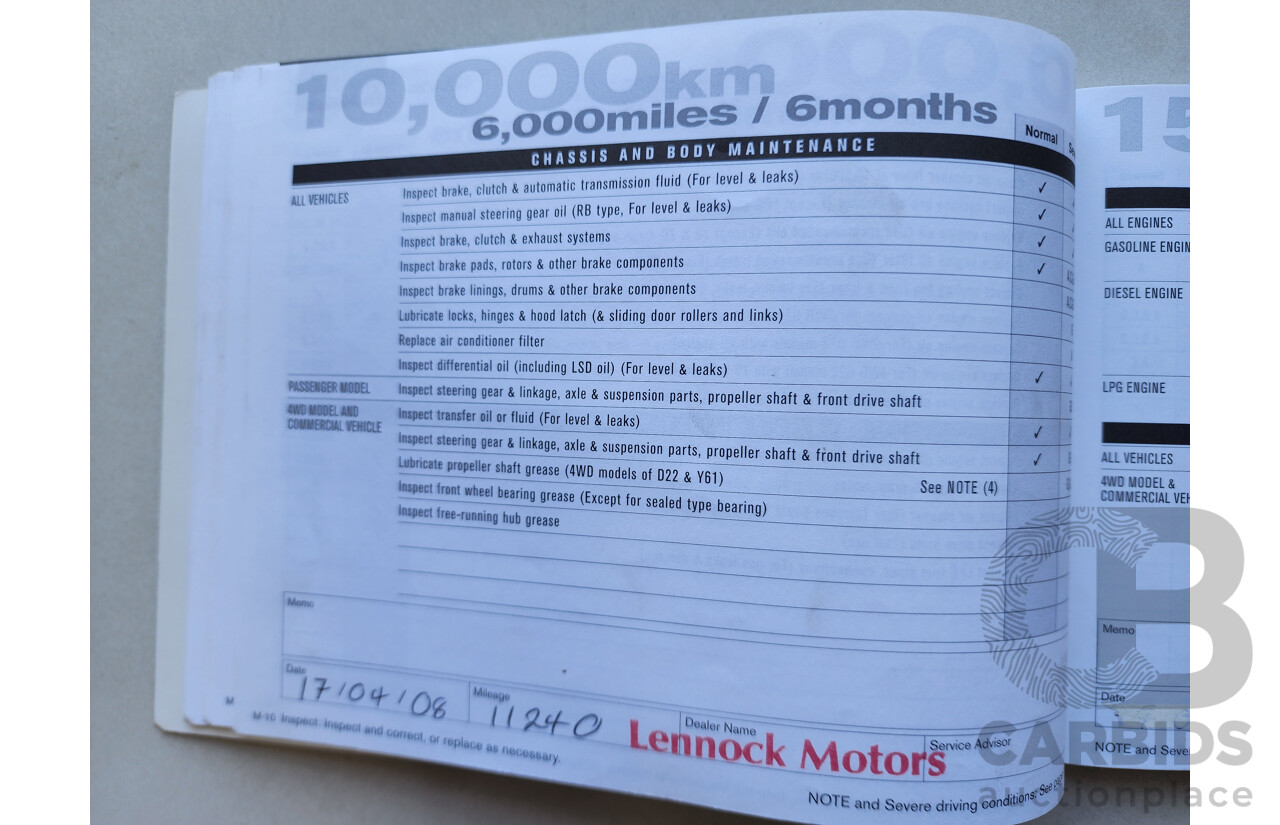 11/2007 Nissan Navara ST-X (4x4) D40 Dual Cab P/Up White 2.5L