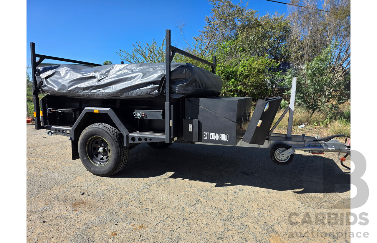 10/2016 GIC Black Series Extreme Commando Camping Trailer w/ 2x Annex and Boat Rack