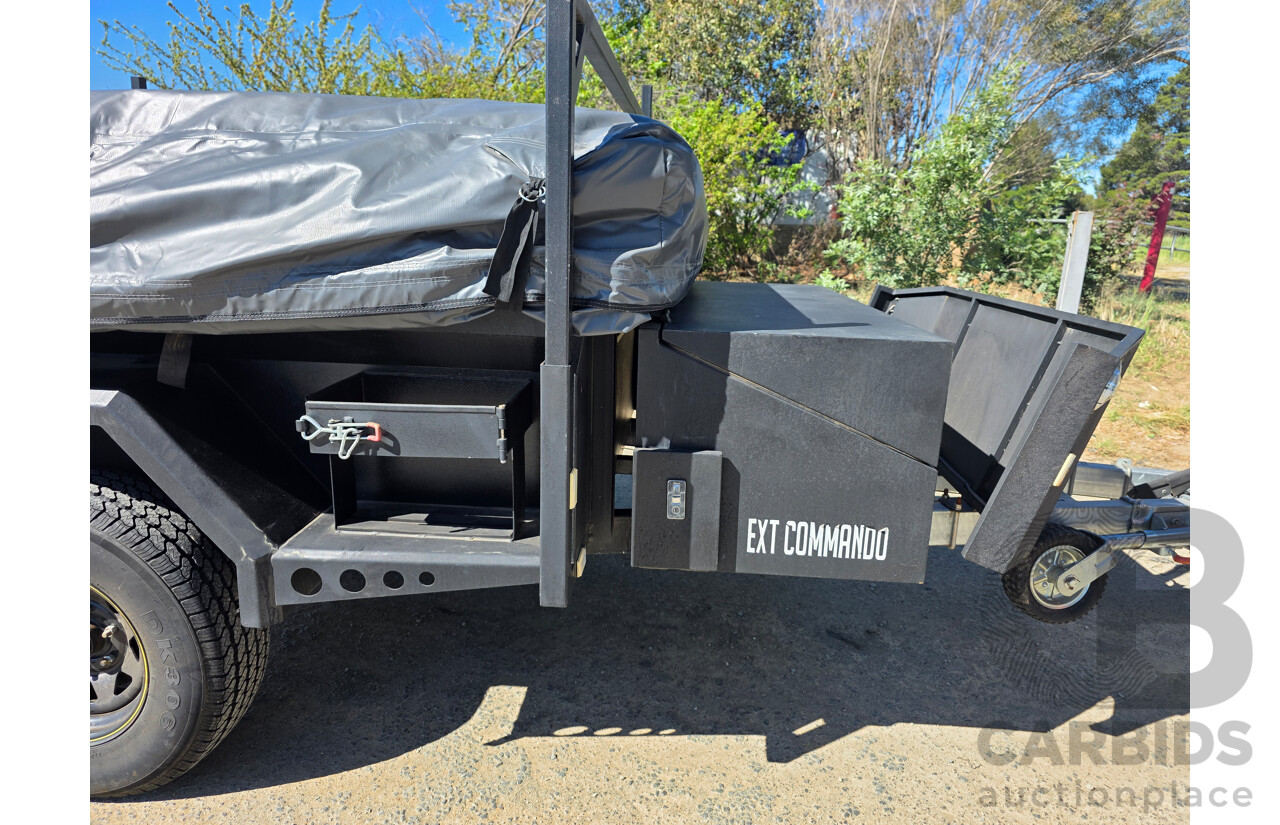 10/2016 GIC Black Series Extreme Commando Camping Trailer w/ 2x Annex and Boat Rack