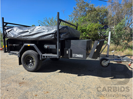 10/2016 GIC Black Series Extreme Commando Camping Trailer w/ 2x Annex and Boat Rack