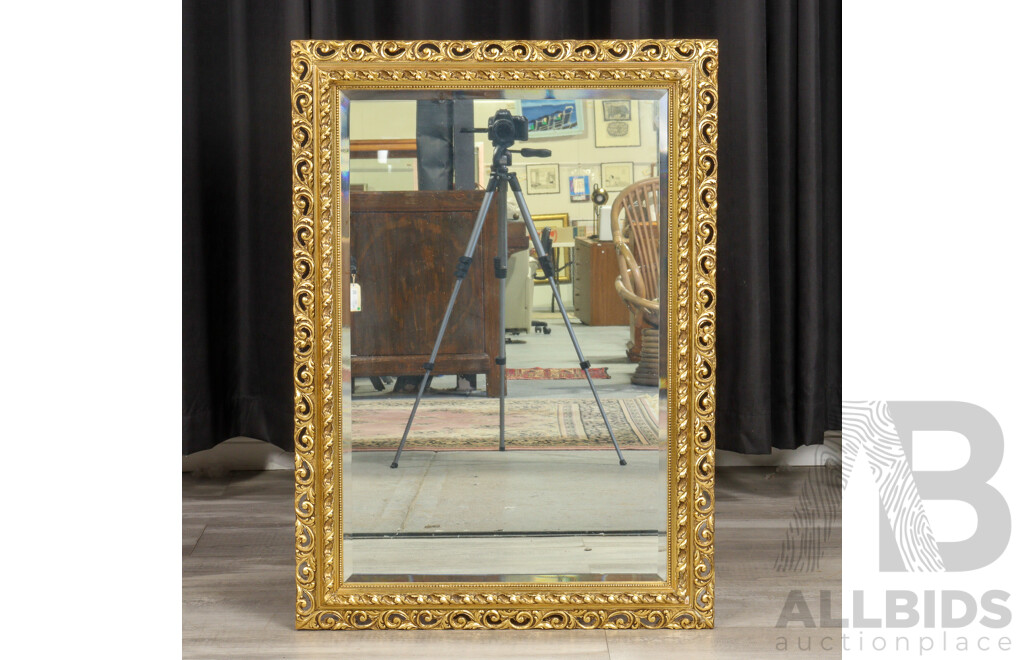Antique Style Bevelled Edge Mirror in Pierced Gilt Frame