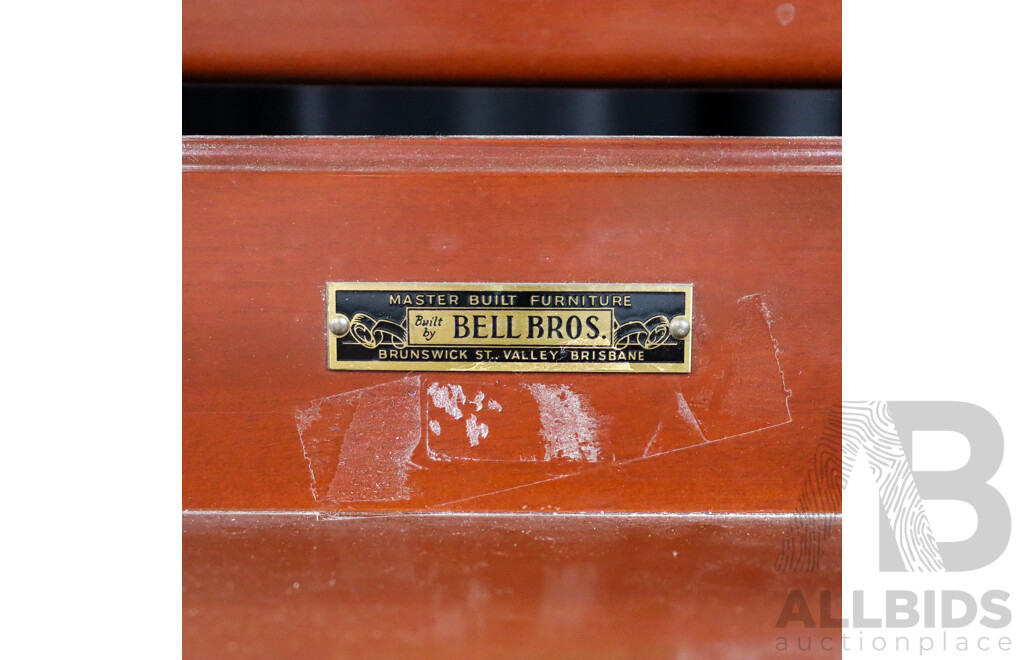 Mahogany Cheval Mirror by Bell Bros Furniture