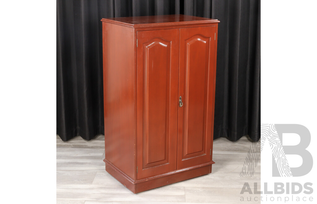 Mahogany Two Door Haberdashery Cabinet by Bell Bros Furniture