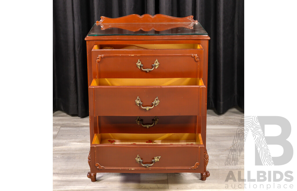 Pair of Mahogany Four Drawer Bedsides by Bell Bros Furniture