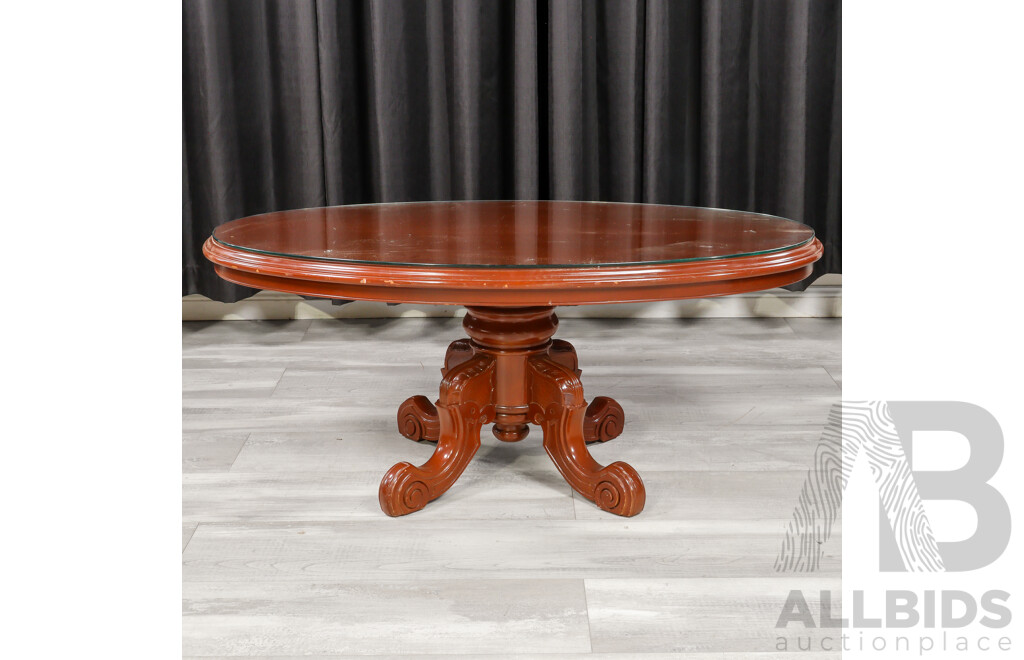 Oval Mahogany Coffee Table by Bell Bros Furniture