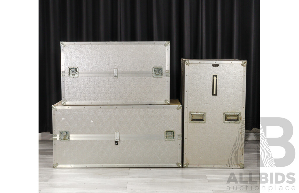 Collection of Three Aluminium Roadie Cases