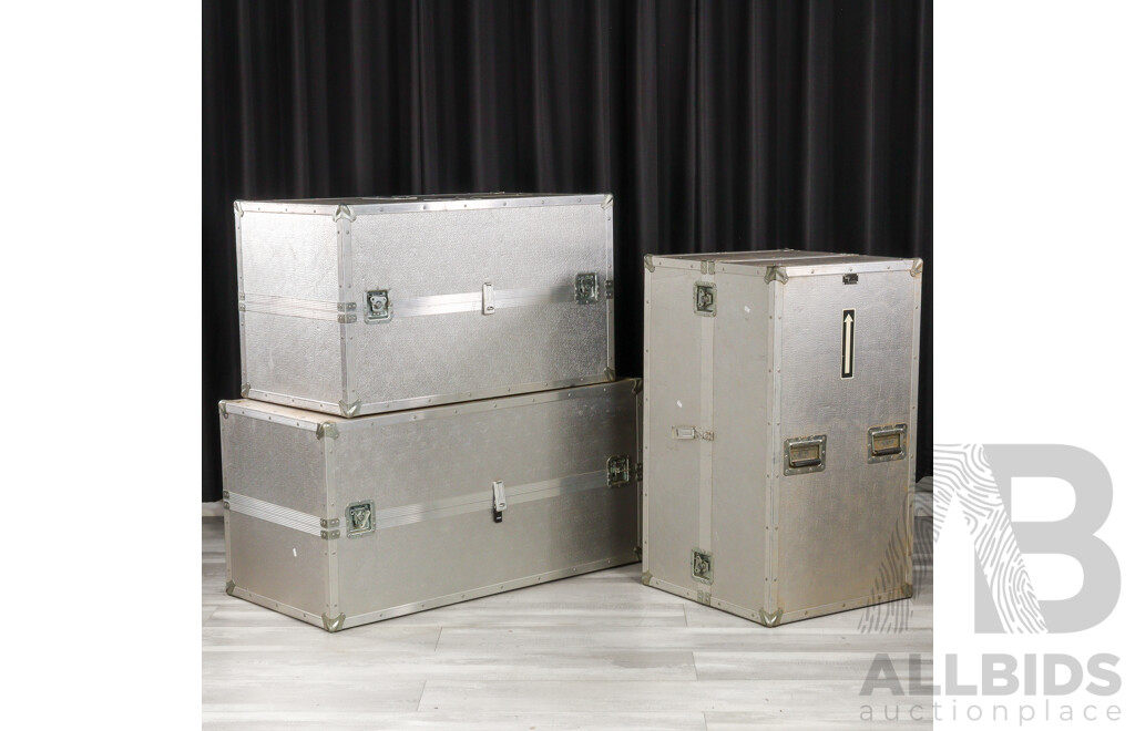 Collection of Three Aluminium Roadie Cases