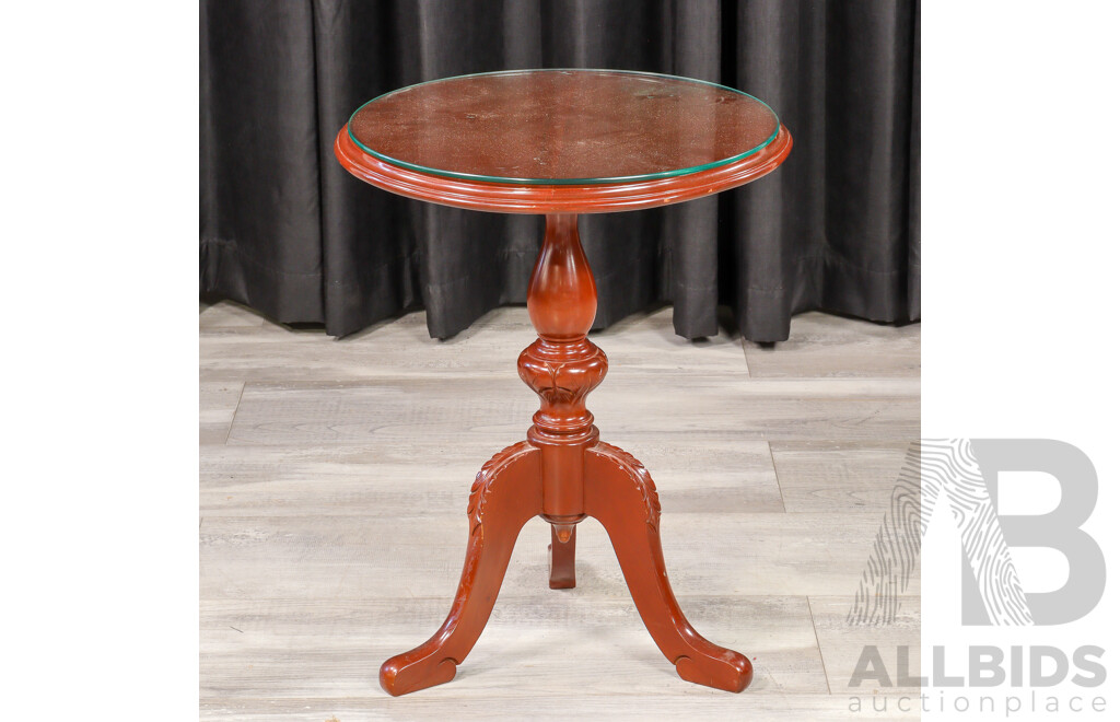 Single Pedestal Mahogany Wine Table by Bell Bros Furniture