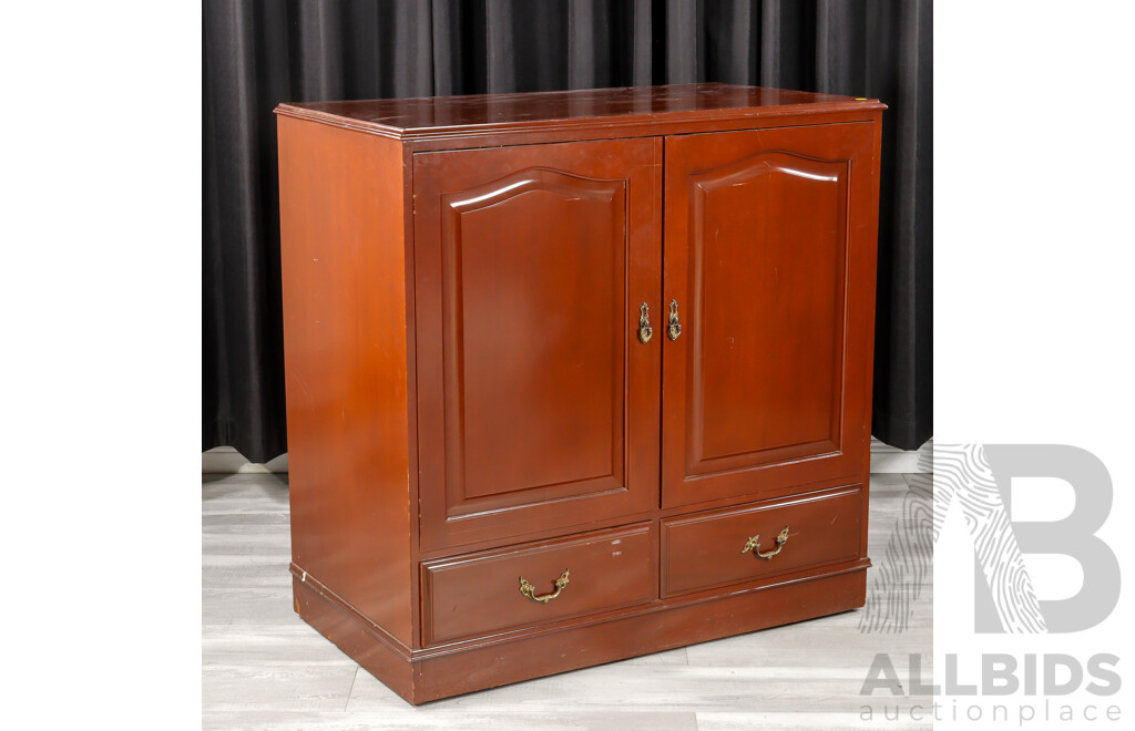 Mahogany Two Door Entertainment Cabinet by Bell Bros Furniture
