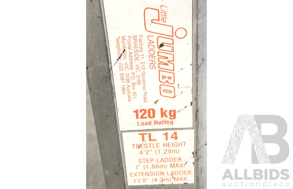 Waku TL14 Telescopic Aluminium Step Ladder