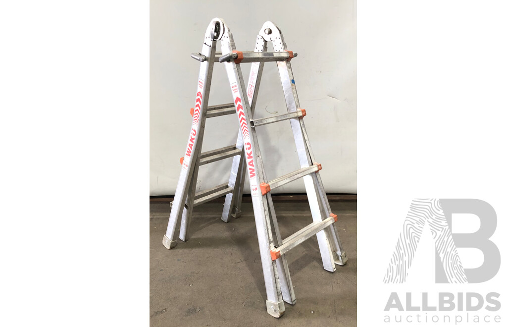 Waku TL14 Telescopic Aluminium Step Ladder