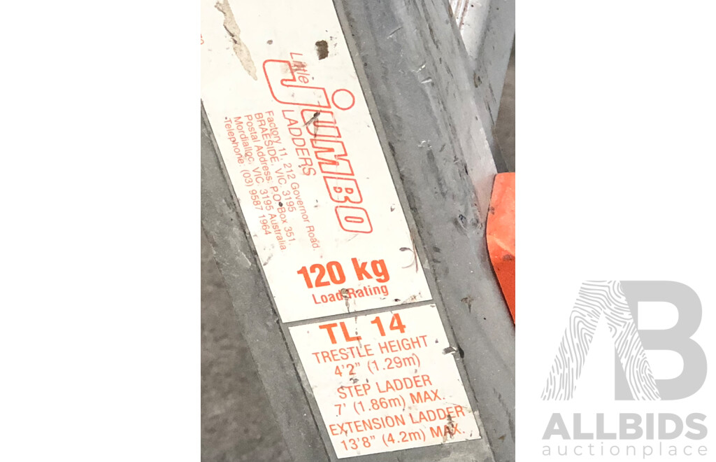 Waku TL14 Telescopic Aluminium Step Ladder